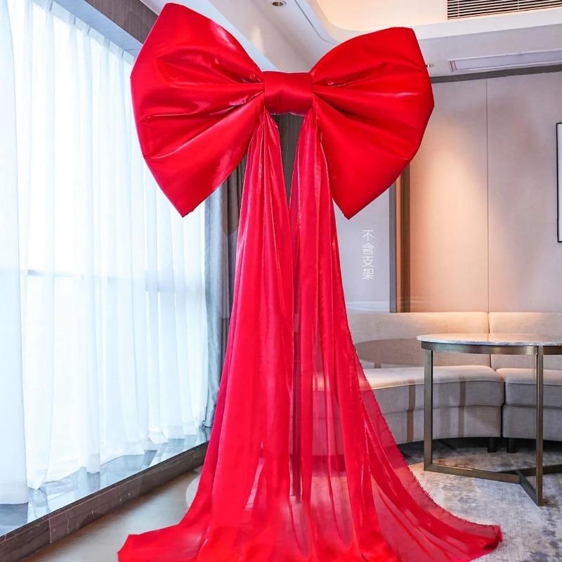 Christmas Oversized Bow Wall Decor Large Ribbon Wall Decor for Room Decor Party Wedding Booth Event Stage Background Display