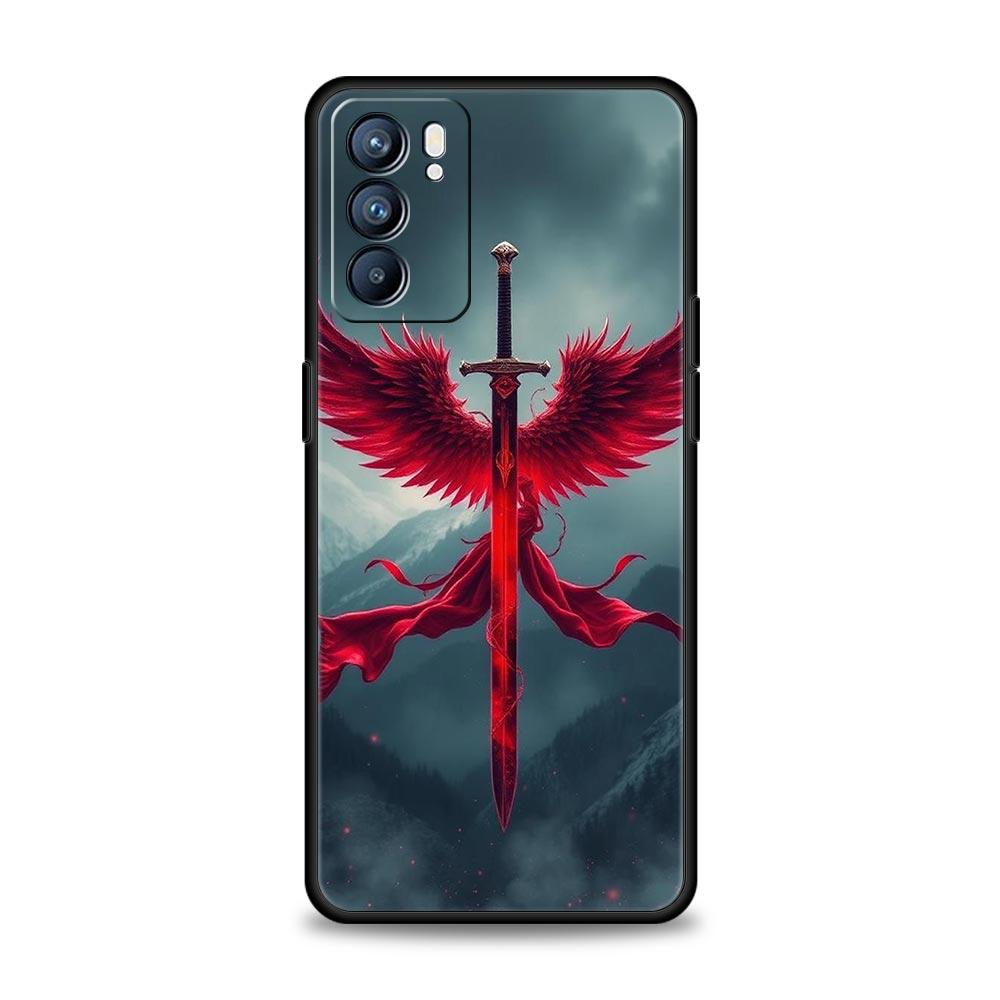 The Sword Creative Pattern Phone Case For Oppo Reno 13 12 11 10 7 F Find X5 X6 A98 A80 A79 A78 A57 A54 A31 A17 Pro 5G Soft TPU