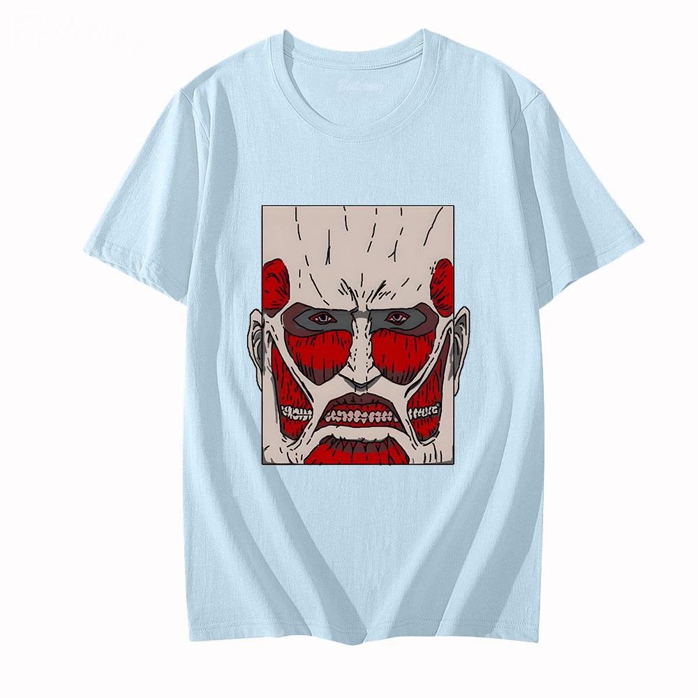 Attack On Titan & Colossus Titan T-shirts  Unisex Male Female Fashion Four Seasons T Shirts 100% Cotton Tshirts O-Neck High Street Graphic