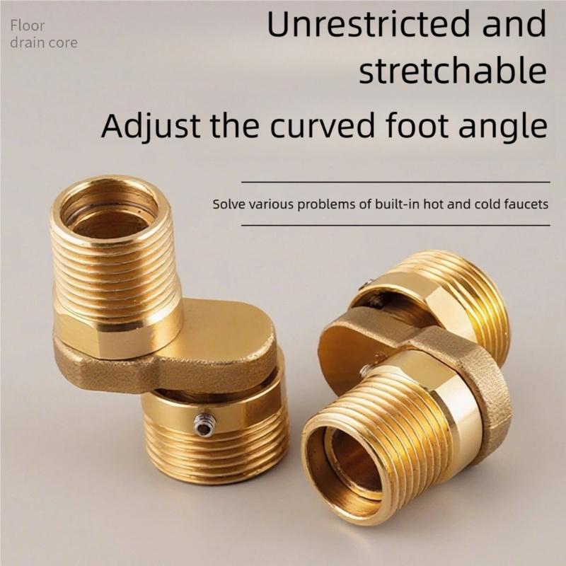 2Pcs Copper Angled Curved Foot Replacement Thickened Angle Adjustment Shower Faucet Adapter Home Bathroom Hardware