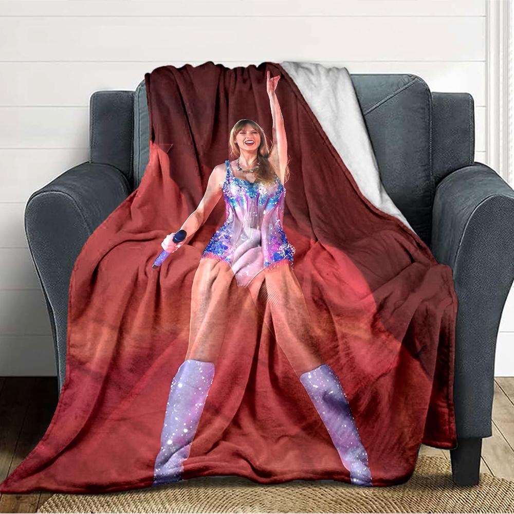 1pc Taylor Swift1 Blanket, Gift, for Men and Women, Soft Blanket, Good for Sofa Bed Couch Travel, Lightweight Flannel Blanket