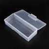 Transparente Nagelzubehör Werkzeuge Aufbewahrungsbox Buffer Feilen Pusher Kosmetik Hardware Organizer Koffer mit Deckel 19x7,5x3,9 cm