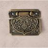 Antique Zincs Alloy Chest Clasp Jewelry Wooden Box Buckle Pad Chest Lock for Gift Packaging and Craft Box Enduring