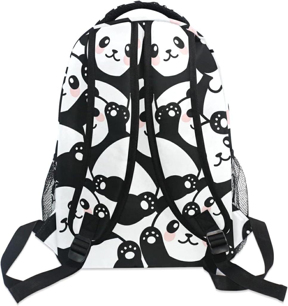 Panda Backpack For Girls Elementary School Bag Kids Bookbag Personalized Travel Daypack 3rd 4th 5th Grade Rucksack