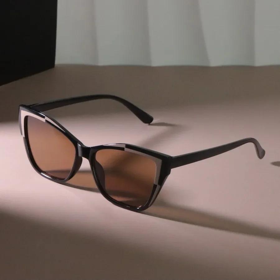 Stilvolle Cat-Eye-Sonnenbrille Damen Herren Vintage Marke Spiegelgläser Sonnenbrille Weiblich Männlich Modefarben