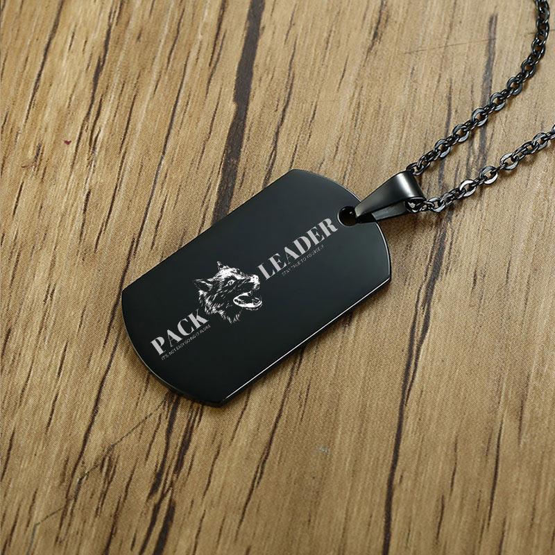 Minimalistische Edelstahl Hundemarke Anhänger Halskette Personalisierbarer Name Papa An Meinen Sohn Personalisiert Familie BFF