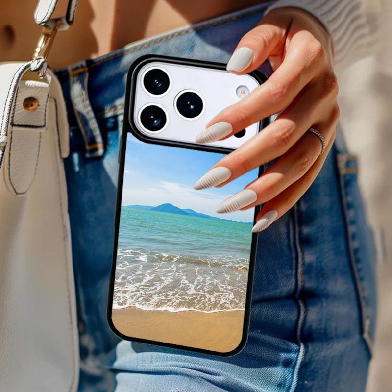 Summer Beach Ocean Waves Phone Case For iPhone 17 Air 14 15 13 12 Max Cover For Apple 16e 11 Pro Max Plus Coque