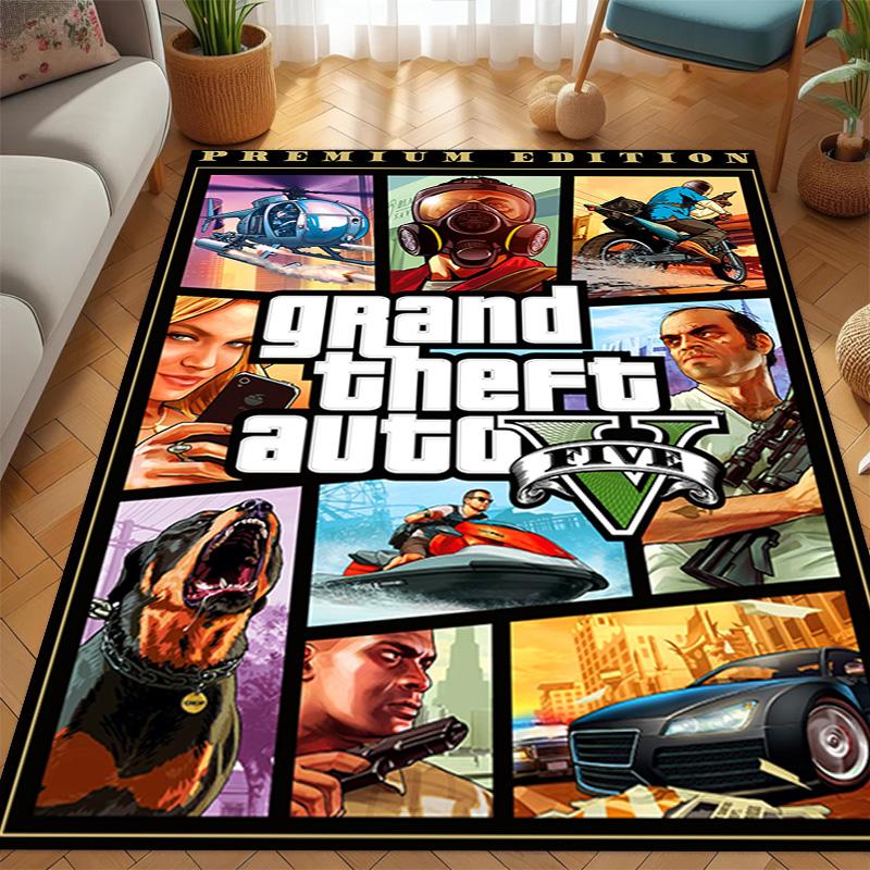 Grand Theft Auto V: Приключения ковровые напольные коврики Декор для дома Украшение для общежития Подушка для офисного кресла Искусство