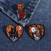 Creative Halloween Jewelry Ghost Collection Heart Brooches Haunted House Skull Pumpkin Head Shaped Pins For Festival Gift
