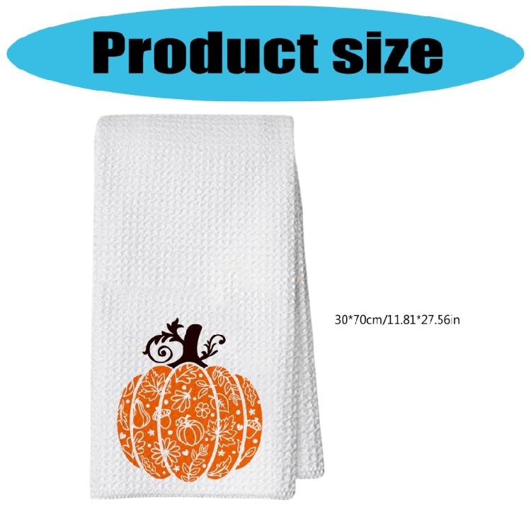 Sturdy Halloweens Kitchen Cloth Checkered Texture Cotton Fabric Blend Absorbent Dish Rag for Holiday Accent