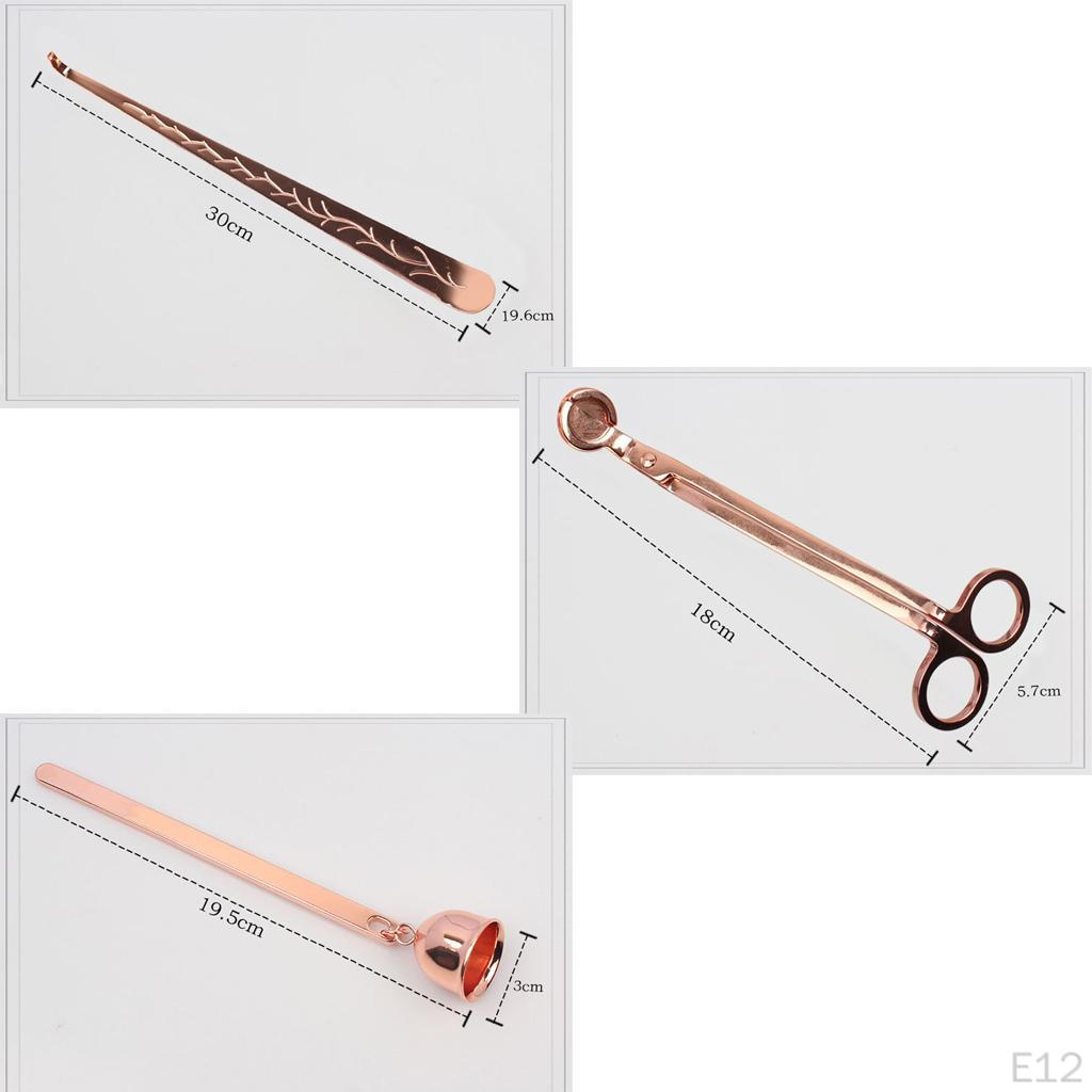 3-in-1 Edelstahl Kerzenzubehör-Set, , Dochtschneider für Liebesgeschenk