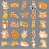 50 Orange Cat Doodle Stickers Personalized Cartoon Cute Cat Decorative Mobile Phone Case Water Cup Suitcase Stickers