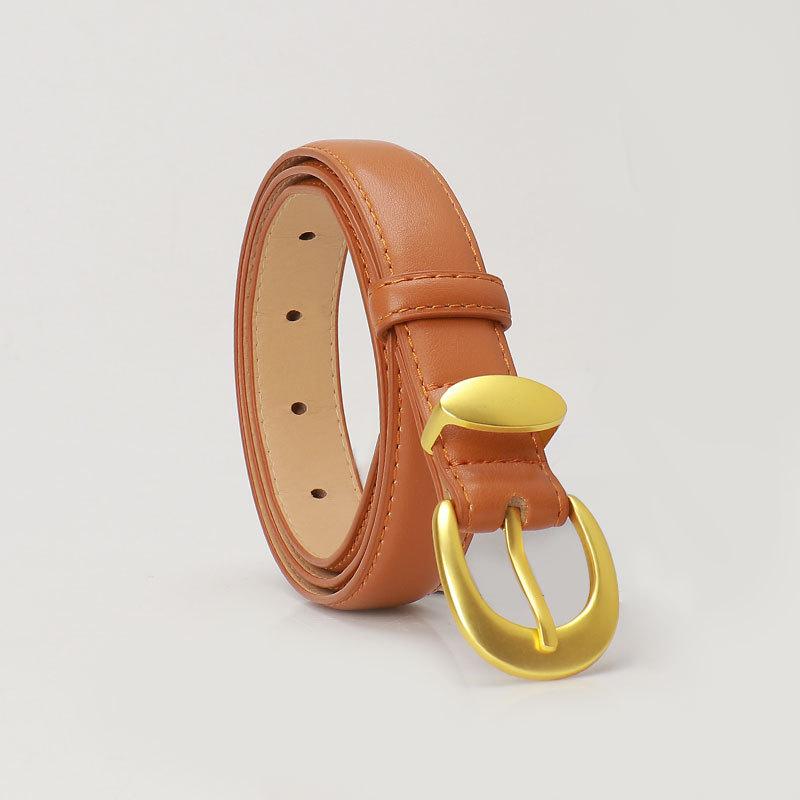 Personalized Commuter Women'S Belt, Premium Decorative Belt, Women'S Alloy Pin Buckle Belt