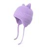 Thickened Knitted Cap Winter Hat For Kids With Thermal Ear Protection Cold Weather Windproof Design Polyester