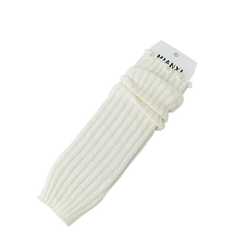 White Pile Socks, Women's Leg Covers, Slimming Spring and Autumn Calf Socks, Long Stockings, Autumn and Winter Socks