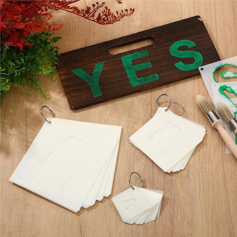 ABBP-108 Pcs Letter And Number Stencils 3 Sizes 1/3/5 Inch Alphabet Number Templates Reusable Plastic Stencils For Painting