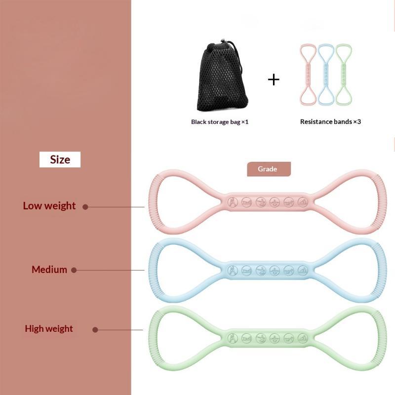 Silicone Resistance Bands Non-Slip Tension Stretch Straps For Fitness Yoga Universal Elastic Fitness Stretching Rope