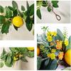 IUIBMI 6 Feet Artificial Lemon Garlands Spring Fruit Garland with Lemons Artificial Lemons Vines Garland for Front Door Home Kitchen Party Wedding
