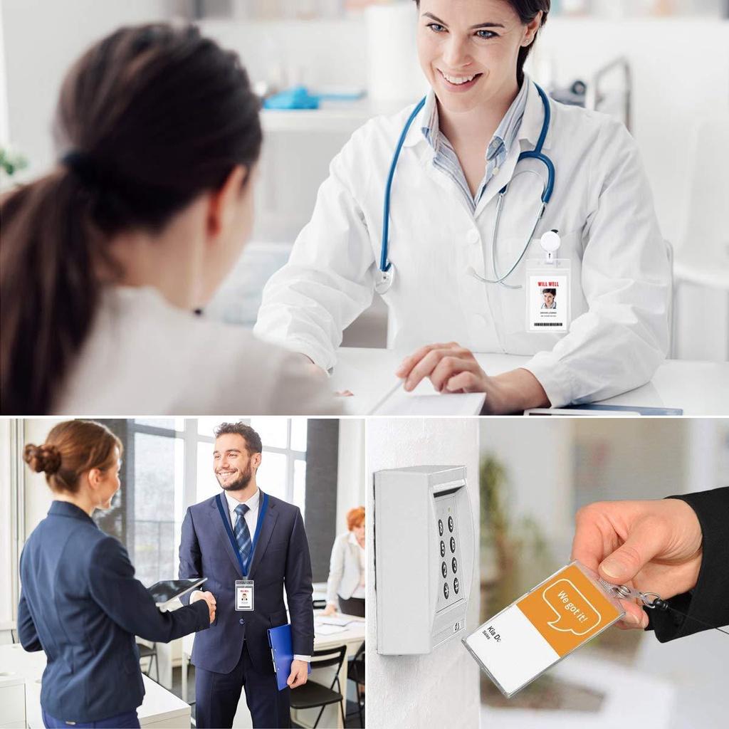 1-20pcs PVC Card Holder Transparent Waterproof Cards Protector ID Card Credit Bank Card Cover Organizer Home Office Storage Case