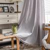 Nordischer Einfacher Baumwollvorhang Fertig Großhandel Japanischer Gestreifter Wohnzimmer Vorhangstoff Erkerfenster Vorhang Schlafzimmer Gardine