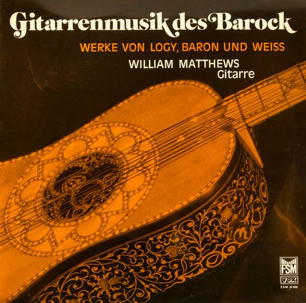 

LP Record WILLIAM MATTHEWS Gitarrenmusik Des Barock FSM43008 FSM Vox Germany Classical Used