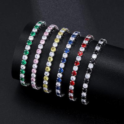 Luxury 4mm Hip Hop Tennis Bracelet with Zircon Accents