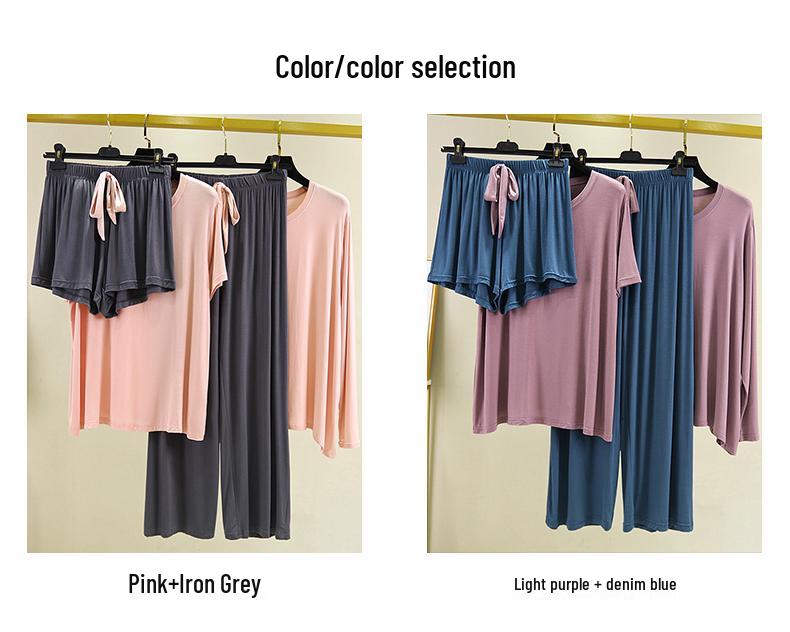Women's Loose Modal Pajama Set: Lightweight Summer/Autumn Top & Pants