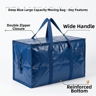 Extra Large Moving Packaging Bag Heavy Duty Waterproof Storage Totes Bag with Zippers Foldable Hand-held Bag