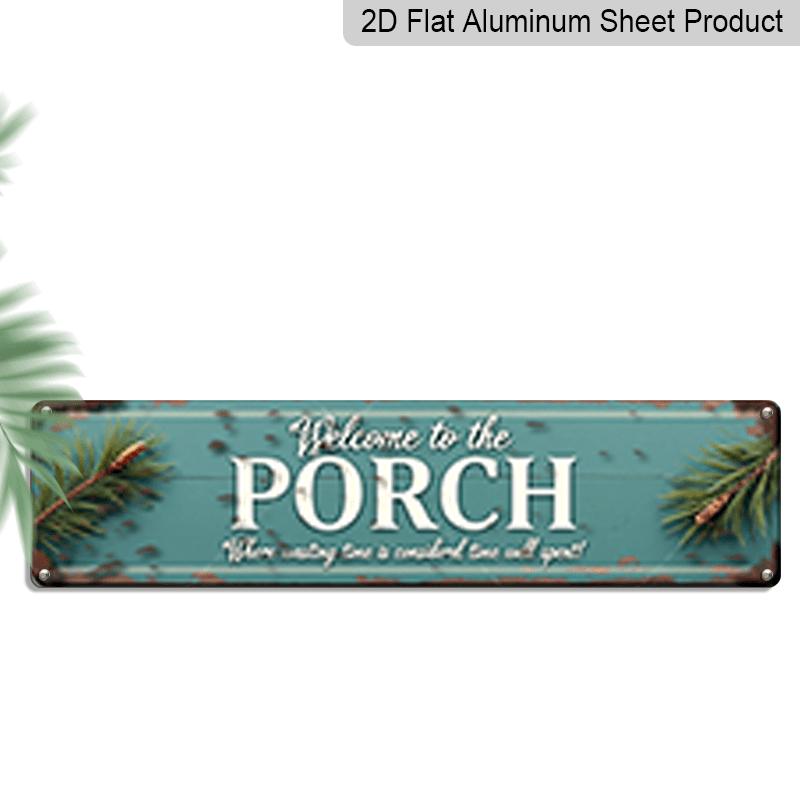

15.7×3.94inch Welcome To The Vintage Aluminum Sign/ Decorative Sign - Rustic Forest Scene with Owls and Trees Decorative Wall Art for Home or 40cm x 10cm