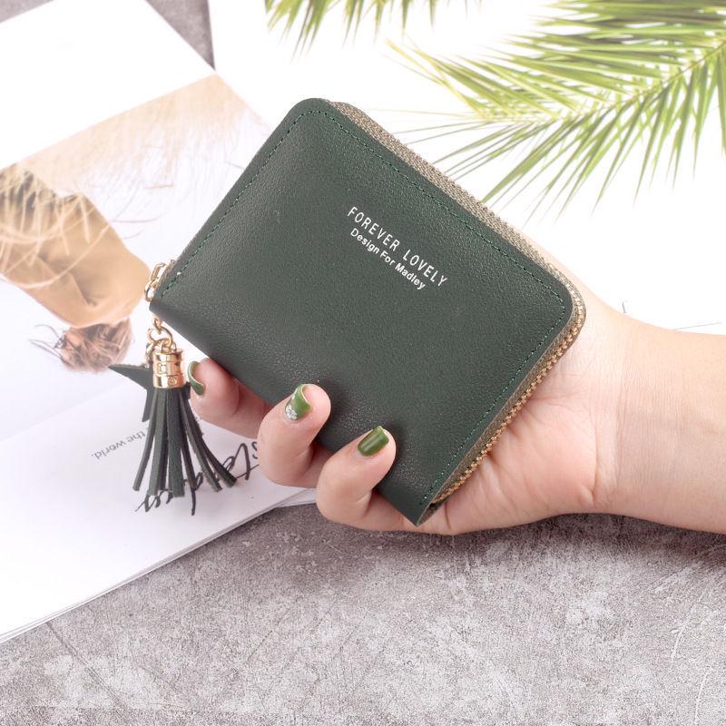 Mini Star Tassel Wallet for Women - Cute Korean-Style Zipper Coin Purse & Card Holder
