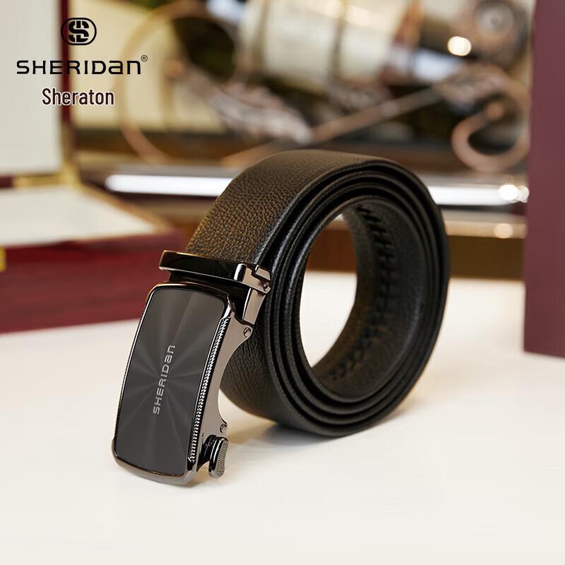 Мужской автоматический ремень Sheraton из натуральной кожи высшего качества 120cm