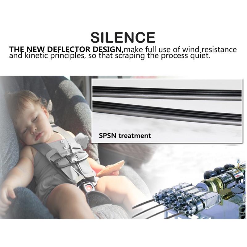 BROSHOO Car Wiper Blade Natural Rubber 2006- For JEEP Compass MK MP Front Windshield Windscreen Cars Accessories