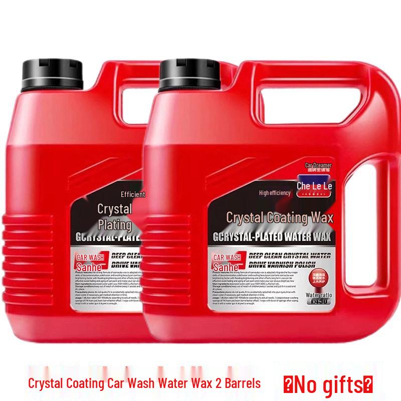Crystal Car Wax: High-Foam Water Wax for White & Black Cars, Powerful Stain Remover, Damage-Free Shine