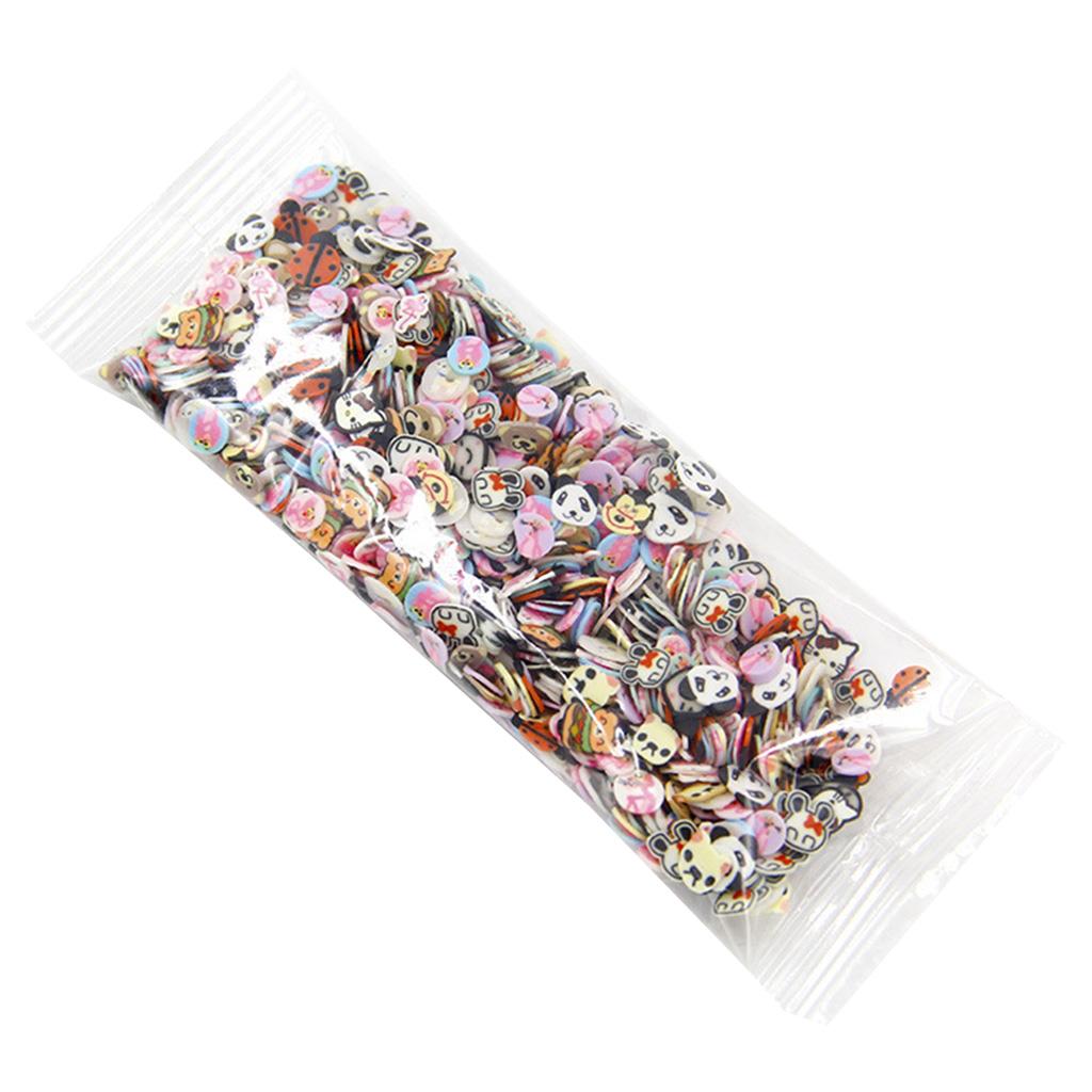 1000Pcs 3D Tiny Mixed Shapes Animal Love Heart Feather Ties Cake Stars for Butterfly Fruit Leaf Clay Resin Fillings Set