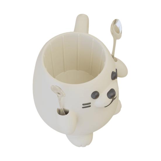 Ice Cream Pint Sleeves Cover with Spoon Handle Cute Animal