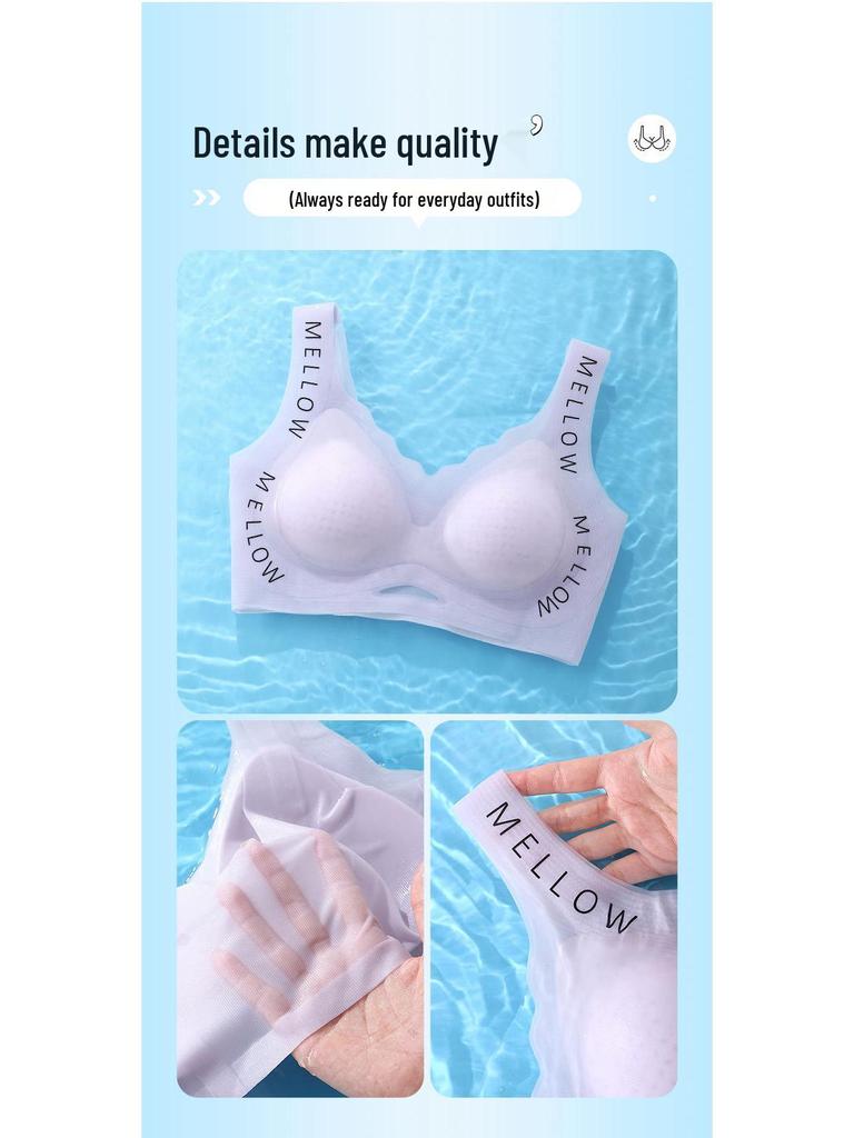 Plus Size Seamless Women’s Push Up Wirefree Icy Wrap Chest Bandeau Bra