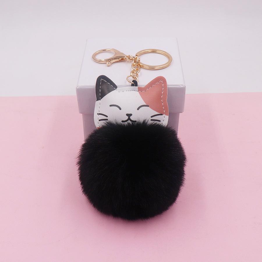 Adorable Kitten Plush Keychain - Cute Cat Figurine for Backpack or Suitcase