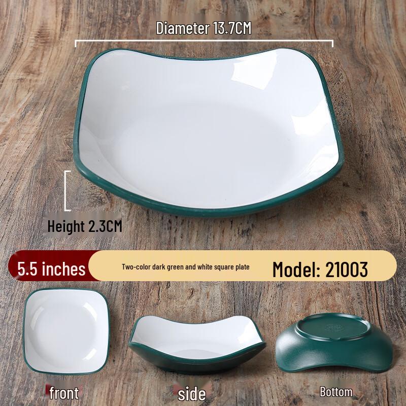 Nordic Melamine 5.5-inch Square Snack Dish