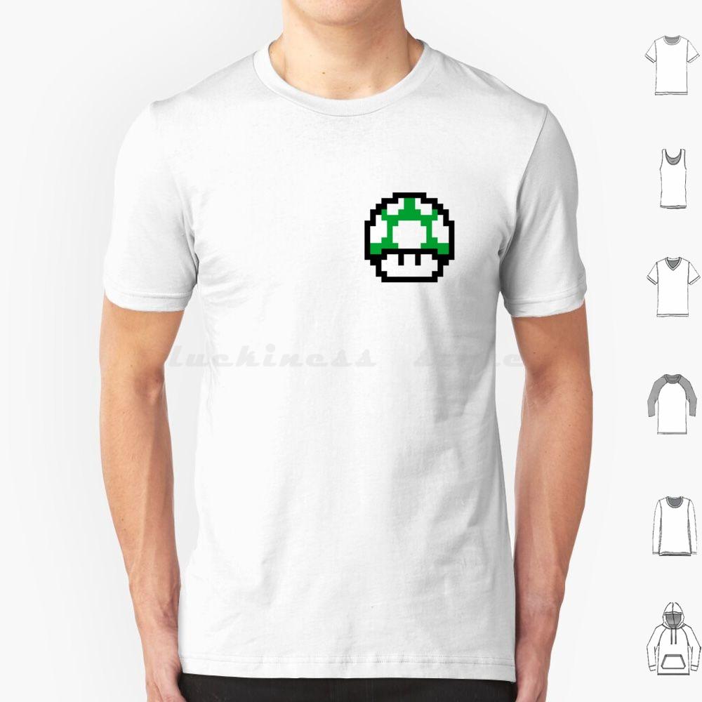 1up8 Bits T-Shirt Herren Damen Kinder 6XL 1up One Up Grün Spiel 8 Bits Retro-Spiel Retro-Pilz
