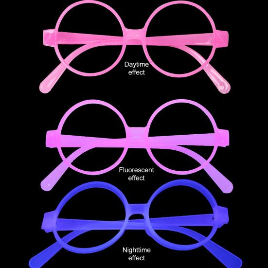 Neon Glow Glasses UV Black Light Absorption Luminous Party Glasses 5 Colors Glow In The Dark Birthday Wedding Decorations Party Supplies