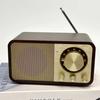 Wooden Retro Bluetooth Speaker Radio with Antenna Plug-in USB Speaker Hands-free Subwoofer