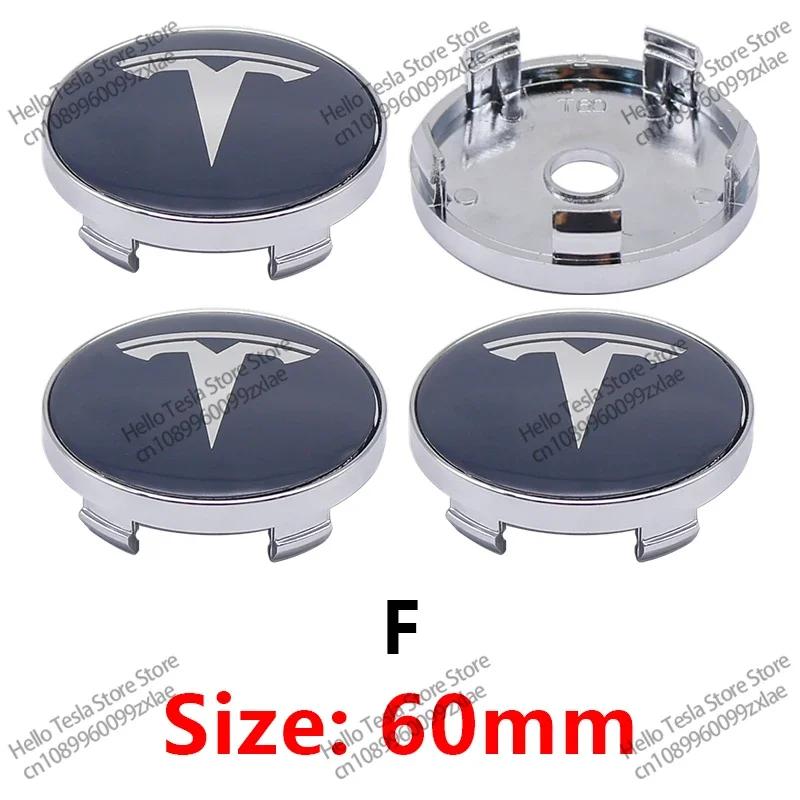 Car Sticker Tesla 4Pcs 56/60mm Car Wheel Center Hub Cap Car Accessorie For Tesla Model 3 2021 S X Y Style Roadster Invader Coil