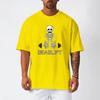 Human Skeleton Deadlift Barbell Gym Clothing Men Fitness Oversized Loose T-Shirt Mesh Quick Dry Short Sleeved Bodybuilding Shirt