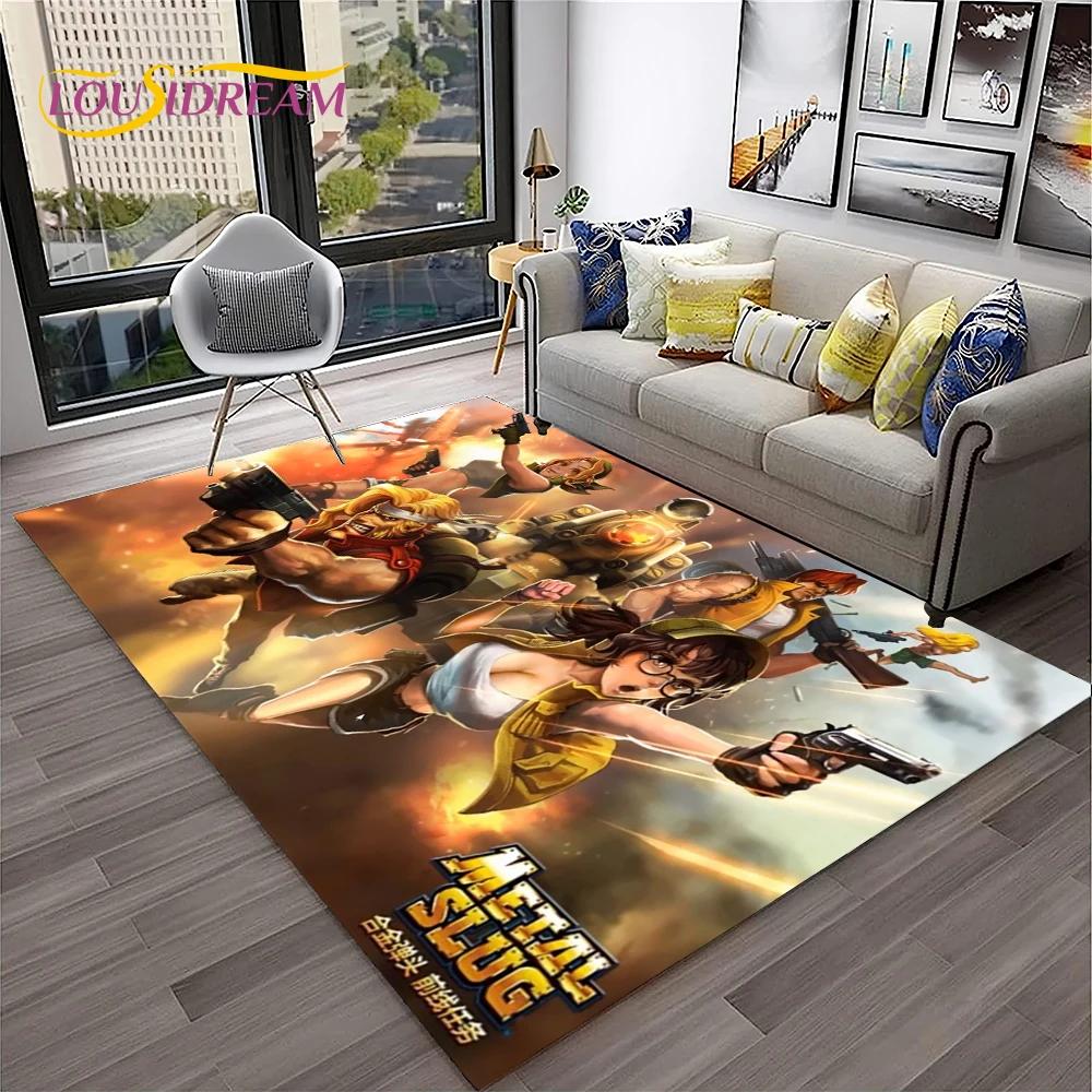 Cartoon Metal Slug Gamer Retro Game Carpet Rug for Home Living Room Bedroom Sofa Doormat Decor,kids Area Rug Non-slip Floor Mat