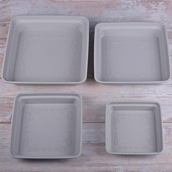Plant Saucer Square High Density Plastic Drip Tray Indoor Outdoor Garden