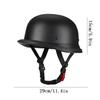 German Retro Style Biker Half Helmet 108 Matte Black Copper Color with Windshield Unisex Motorcycle Gear for All Seasons