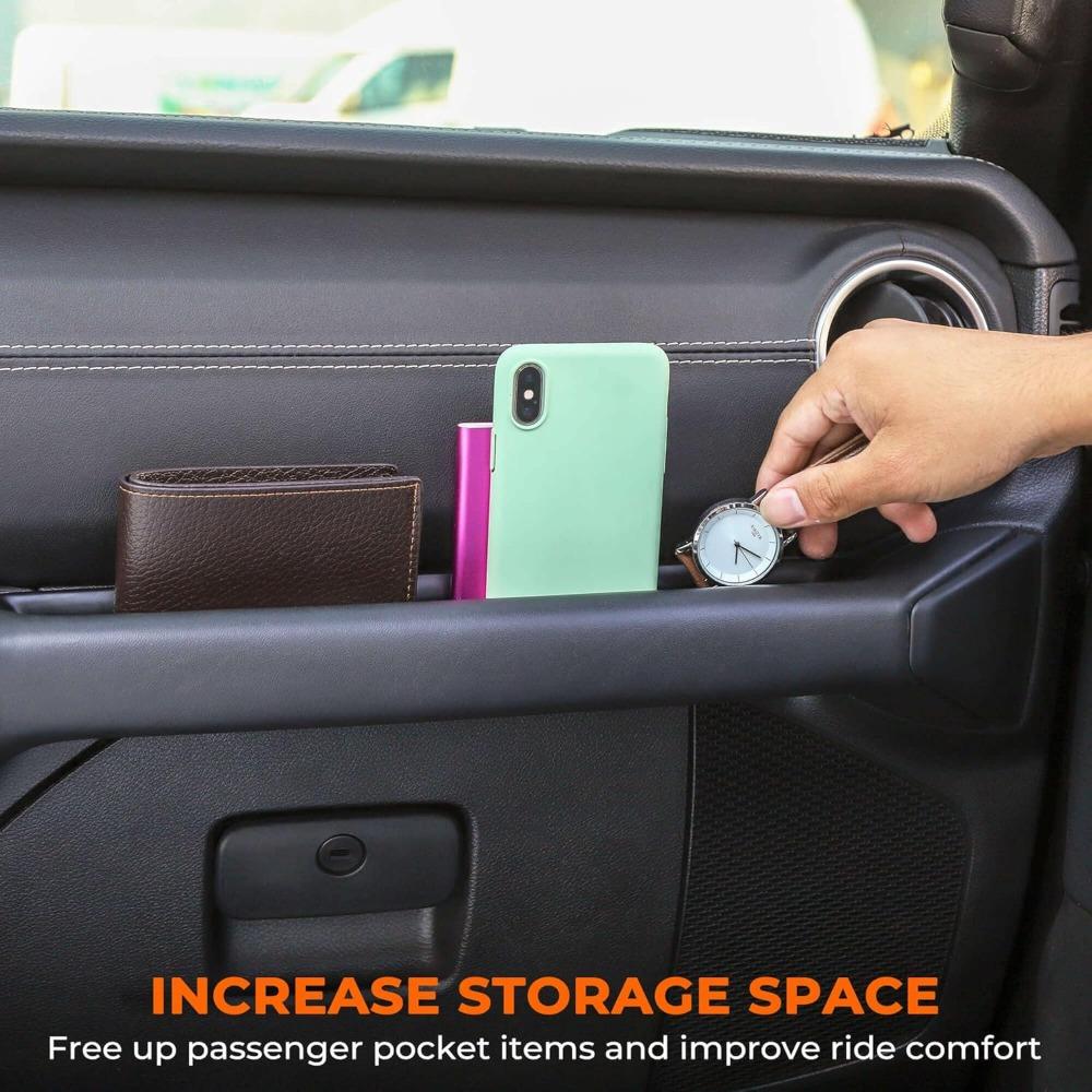 JL GrabTray Passenger Storage Tray Organizer Grab Handle Accessory Box for 2018-2023 Wrangler