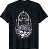 Cat Kitty Vampire Skull Creepy Cute Kawaii Goth Purple Alt T-Shirt