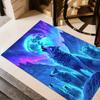 1pc Wolf Forest Scene Rug Home Carpet Non Slip Office Decor Gift Living Room Bedroom