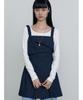 Make A Toast Wool Square Mini Dress Navy Mbefop003Nv